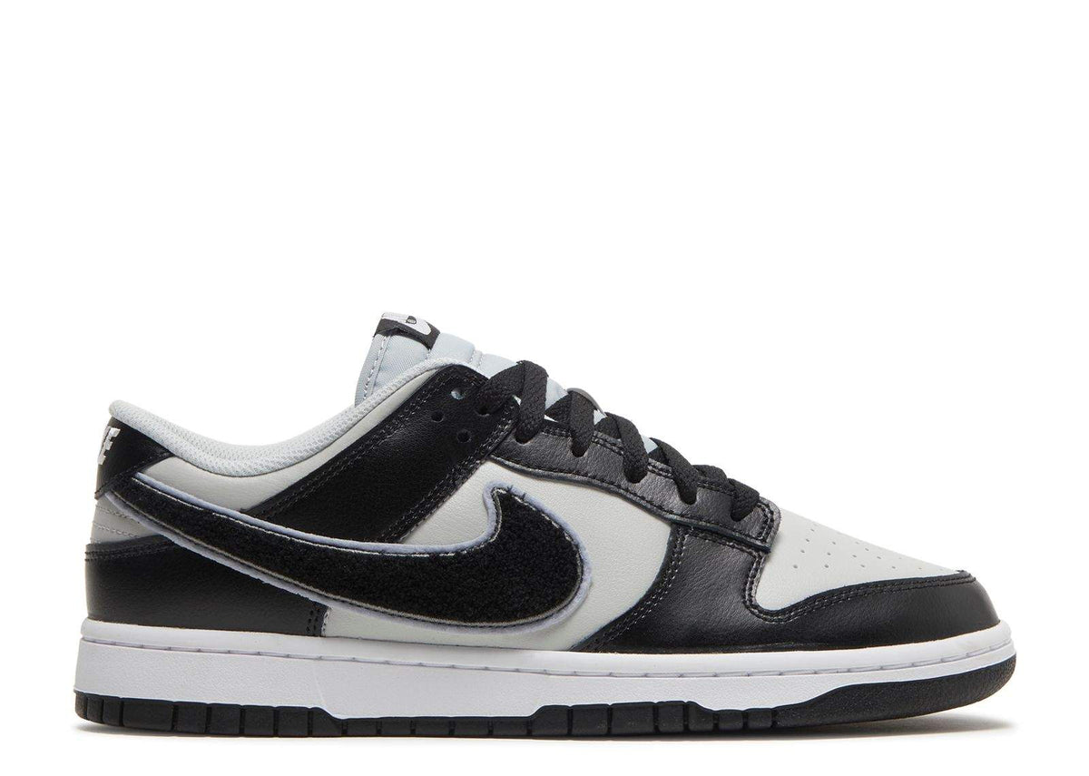 Nike Dunk Low ‘Chenille Swoosh – Black Grey Fog’ Unfading Sneaker